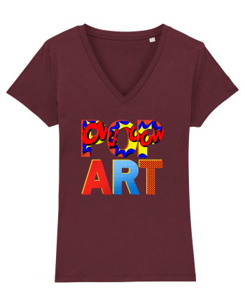 Pop Art  Comic Book Burgundy
