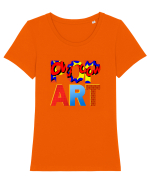 Pop Art  Comic Book Tricou mânecă scurtă guler larg fitted Damă Expresser