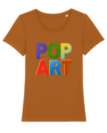 Pop Art  Comic Book Tricou mânecă scurtă guler larg fitted Damă Expresser
