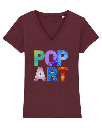 Pop Art  Comic Book Burgundy