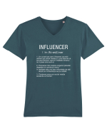 Influencer Tricou mânecă scurtă guler V Bărbat Presenter