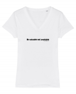 Be valuable not available Tricou mânecă scurtă guler V Damă Evoker