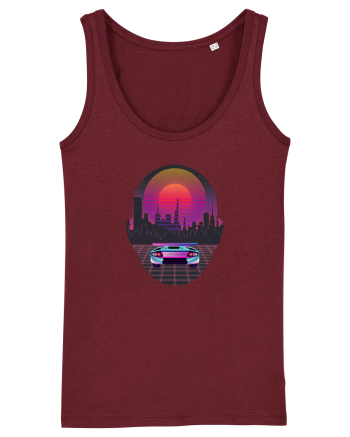 Retro Vapor Wave Man Burgundy