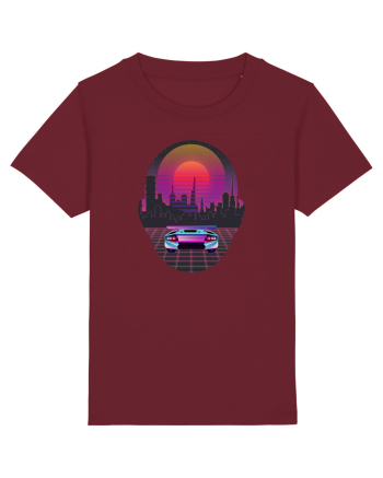 Retro Vapor Wave Man Burgundy