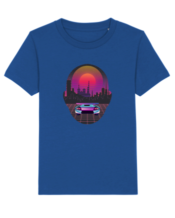 Retro Vapor Wave Man Majorelle Blue