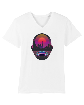 Retro Vapor Wave Man White