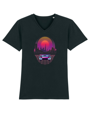 Retro Vapor Wave Man Black