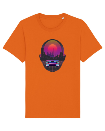Retro Vapor Wave Man Bright Orange