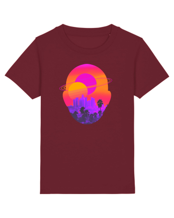 Retro Vapor Wave Man Burgundy
