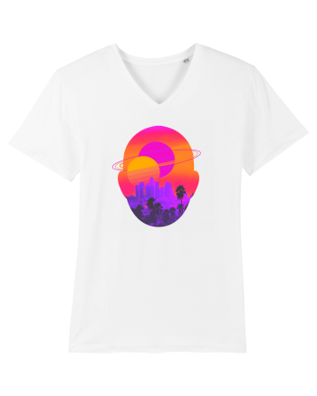 Retro Vapor Wave Man White