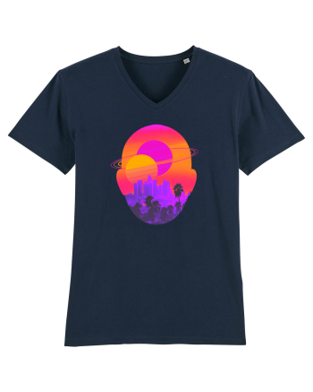 Retro Vapor Wave Man French Navy