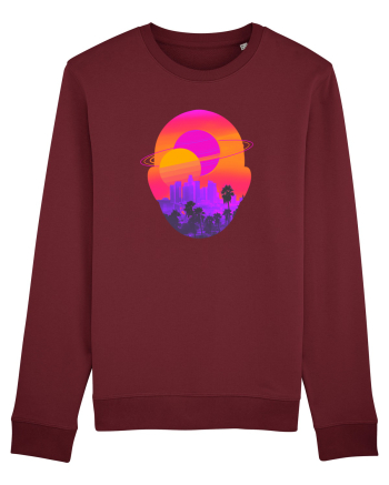 Retro Vapor Wave Man Burgundy