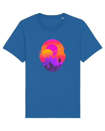 Retro Vapor Wave Man Royal Blue