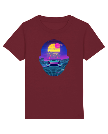 Retro Vapor Wave Man Burgundy