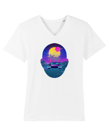 Retro Vapor Wave Man White