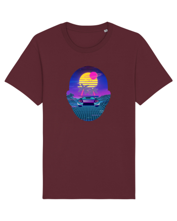 Retro Vapor Wave Man Burgundy