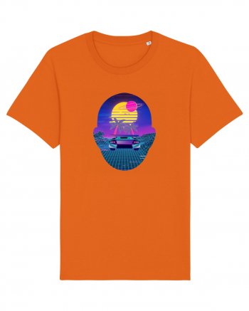 Retro Vapor Wave Man Bright Orange