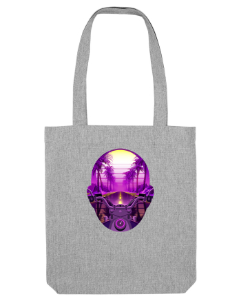 Retro Vapor Wave Man Heather Grey