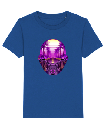Retro Vapor Wave Man Majorelle Blue