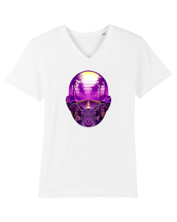 Retro Vapor Wave Man White