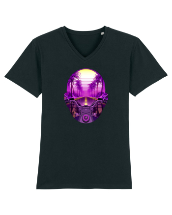 Retro Vapor Wave Man Black