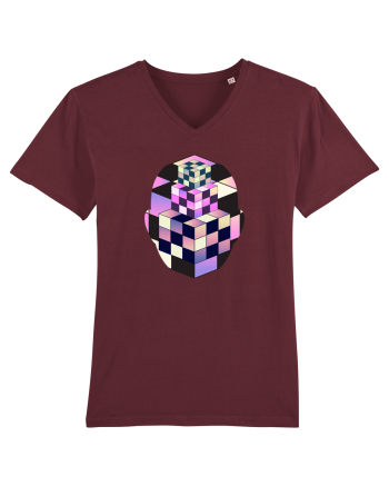 Retro Vapor Wave Man Burgundy