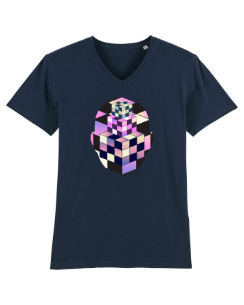 Retro Vapor Wave Man French Navy