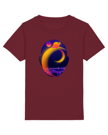 Retro Vapor Wave Man Burgundy