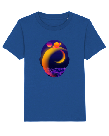 Retro Vapor Wave Man Majorelle Blue