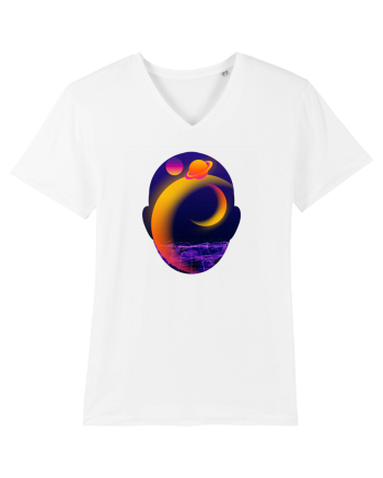 Retro Vapor Wave Man White