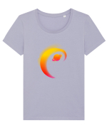 Retro Vapor Wave Man Tricou mânecă scurtă guler larg fitted Damă Expresser