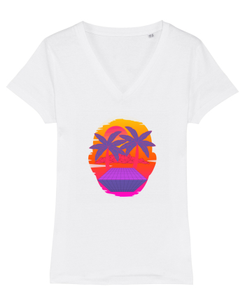 Retro Vapor Wave Man White