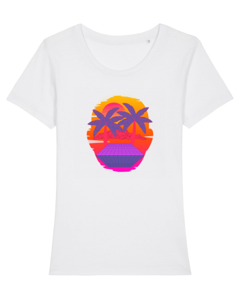 Retro Vapor Wave Man White