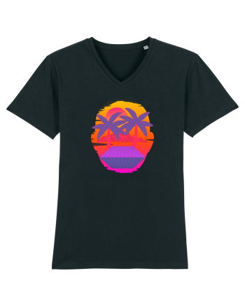 Retro Vapor Wave Man Black