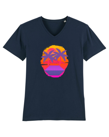 Retro Vapor Wave Man French Navy