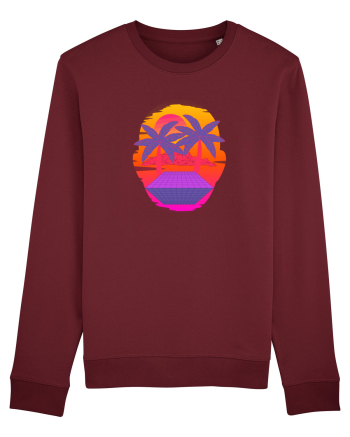 Retro Vapor Wave Man Burgundy