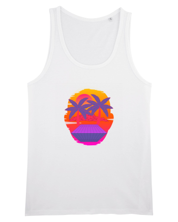 Retro Vapor Wave Man White