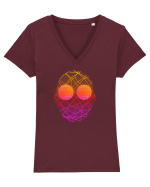 Retro Vapor Wave Man Tricou mânecă scurtă guler V Damă Evoker