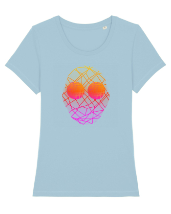 Retro Vapor Wave Man Sky Blue