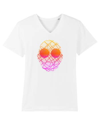 Retro Vapor Wave Man White