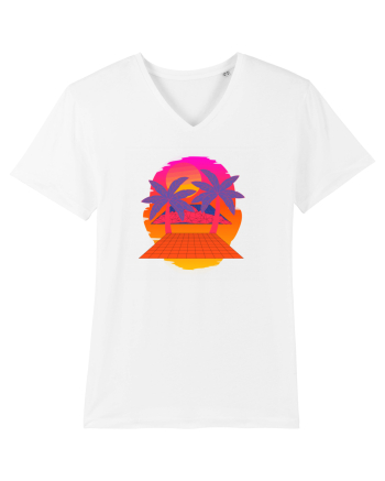 Retro Vapor Wave Man White