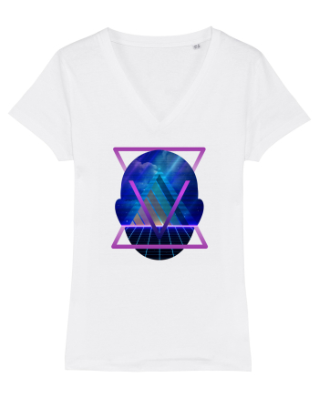 Retro Vapor Wave Man White