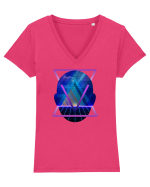 Retro Vapor Wave Man Tricou mânecă scurtă guler V Damă Evoker