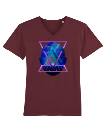 Retro Vapor Wave Man Burgundy