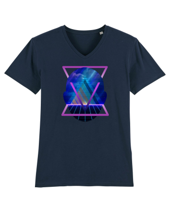 Retro Vapor Wave Man French Navy
