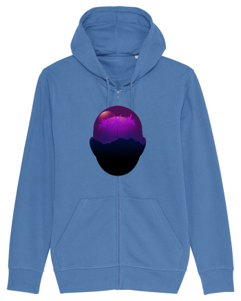 Retro Vapor Wave Man Bright Blue