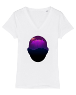 Retro Vapor Wave Man Tricou mânecă scurtă guler V Damă Evoker