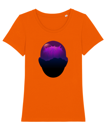 Retro Vapor Wave Man Bright Orange