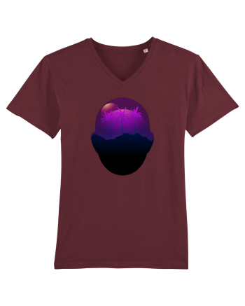 Retro Vapor Wave Man Burgundy