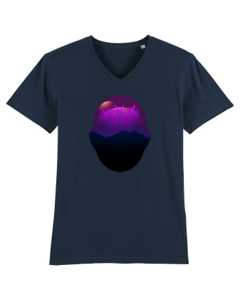 Retro Vapor Wave Man French Navy
